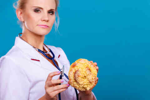 Dietician with sweet bun
