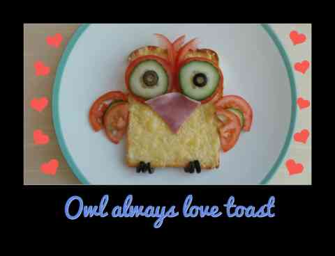 Rosanne Francis owl toast poster