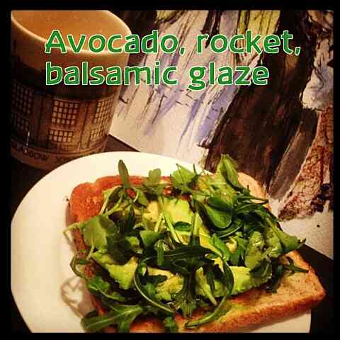 Clare Ollif avocado rocket balsamic glaze