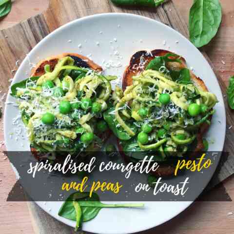 Lucy Lentil SWAG courgette pesto peas