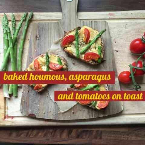 Lucy Lentil SWAG houmous asparagus tomatoes