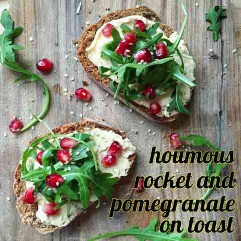 Lucy Lentil SWAG houmous rocket pomegranite