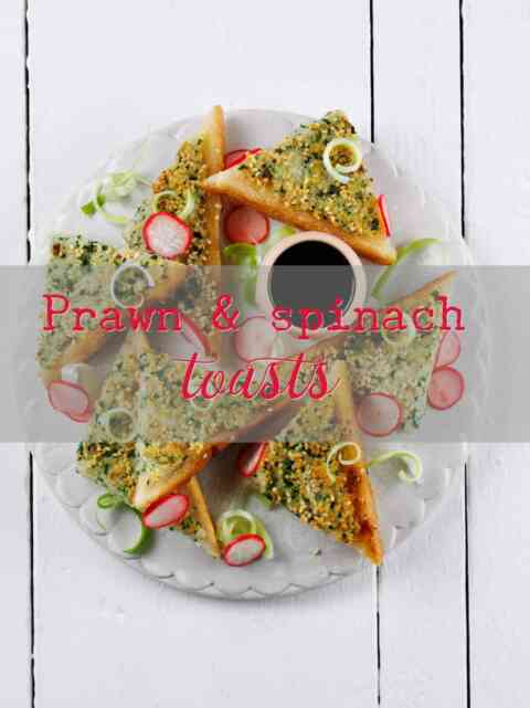 Prawn spinach toast
