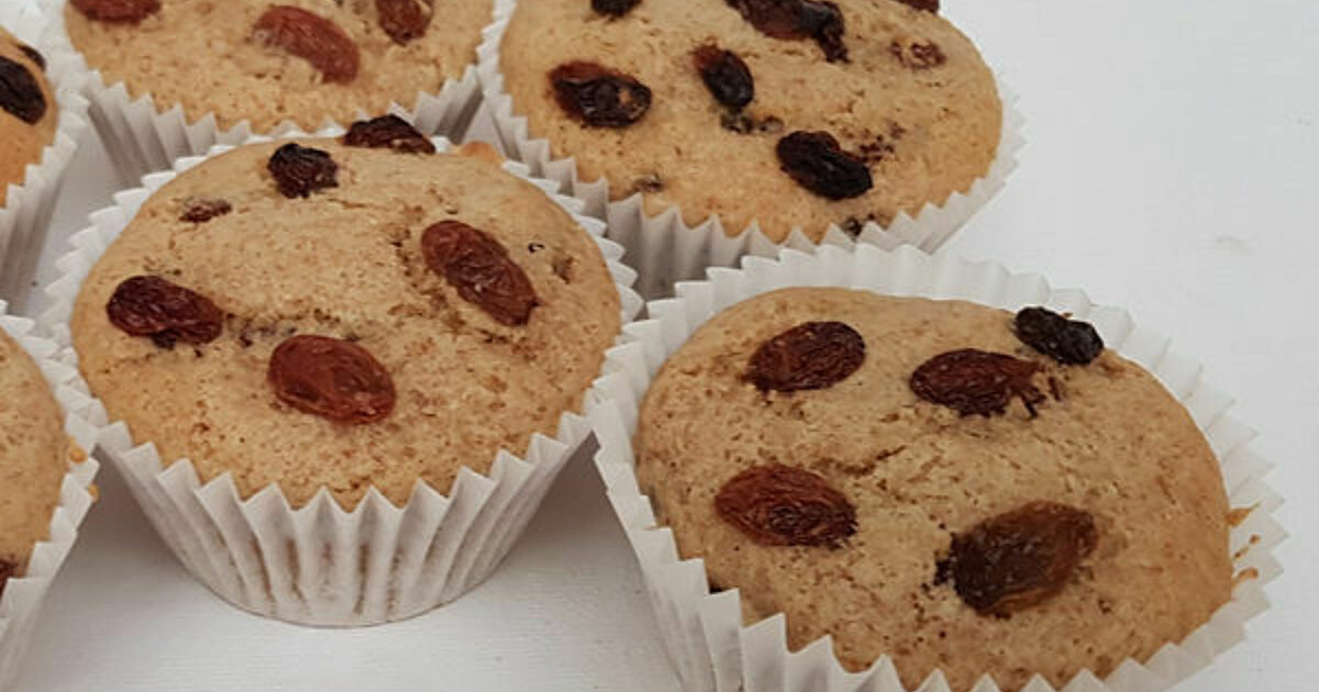 FabFlour | Wholemeal sultana muffins recipe