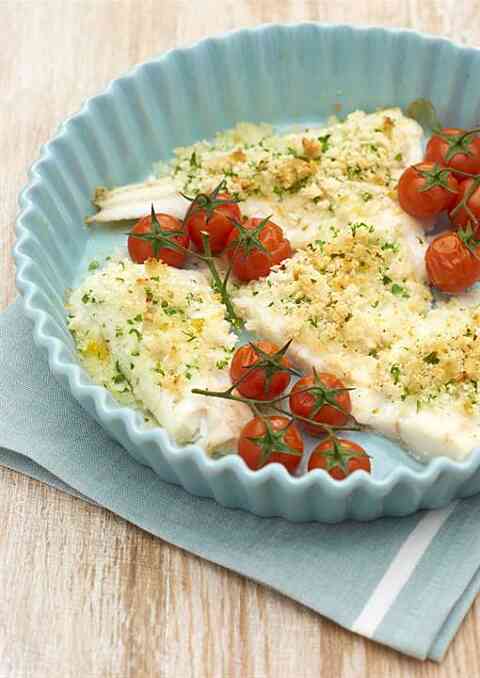 Baked haddock with crispy crumb