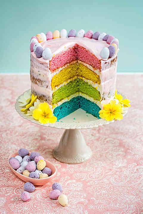 Easter cake sliced
