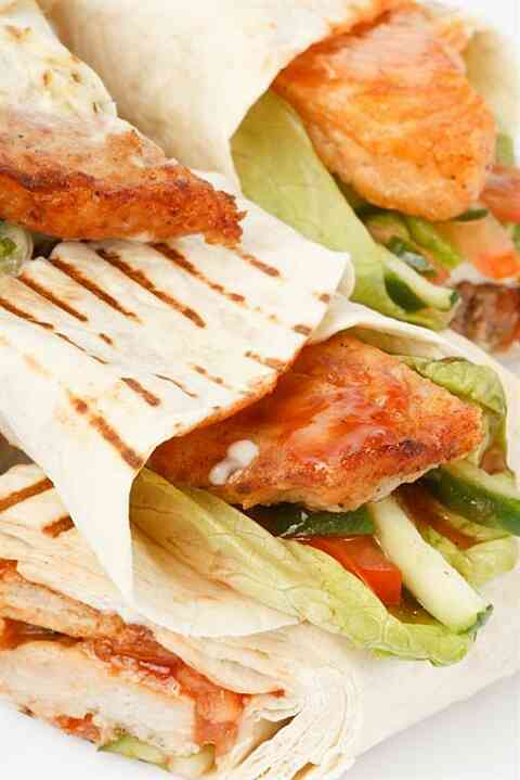Poached salmon wrap1